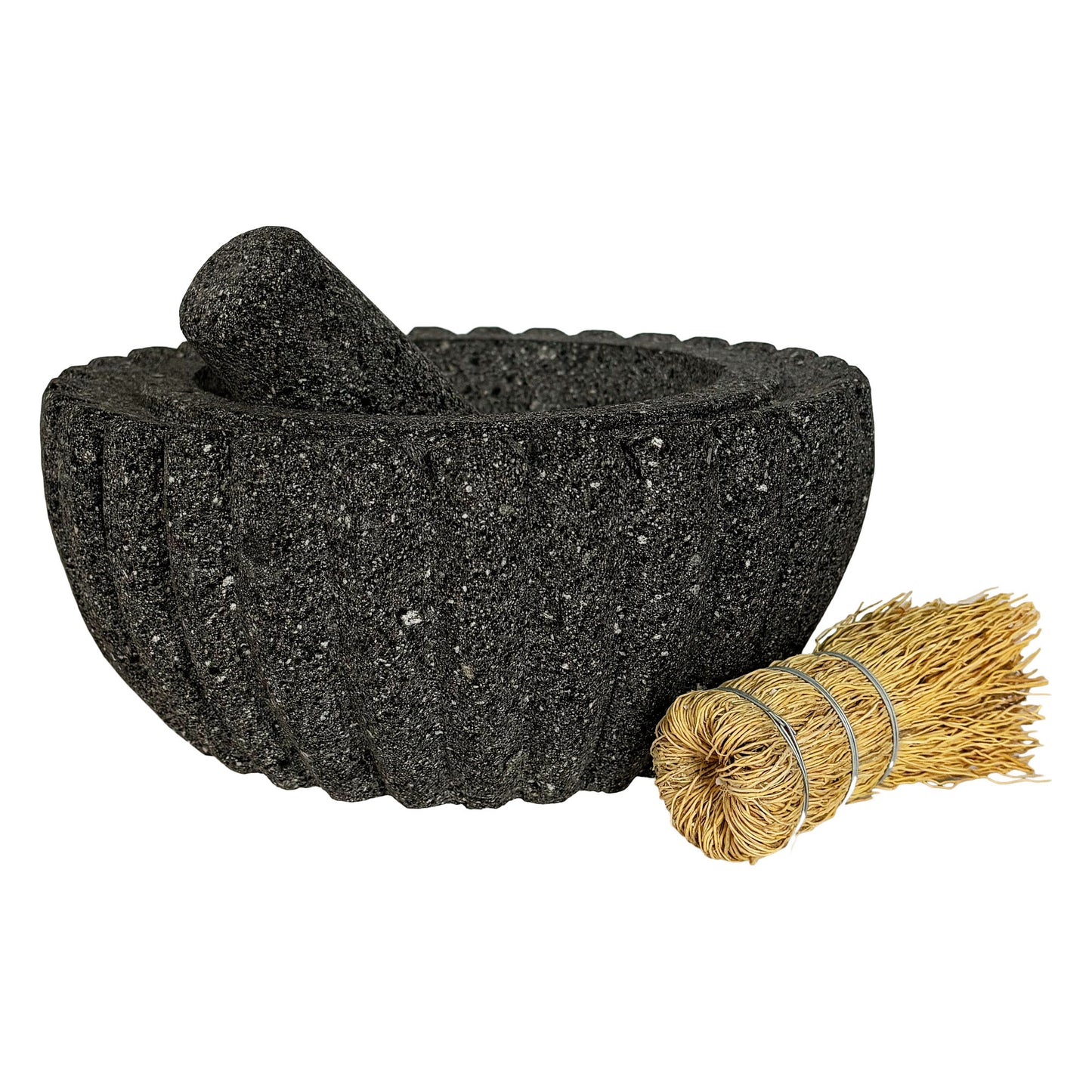 Mexican Molcajete Hand-Carved from Volcanic Stone | 3.5 Cup Capacity