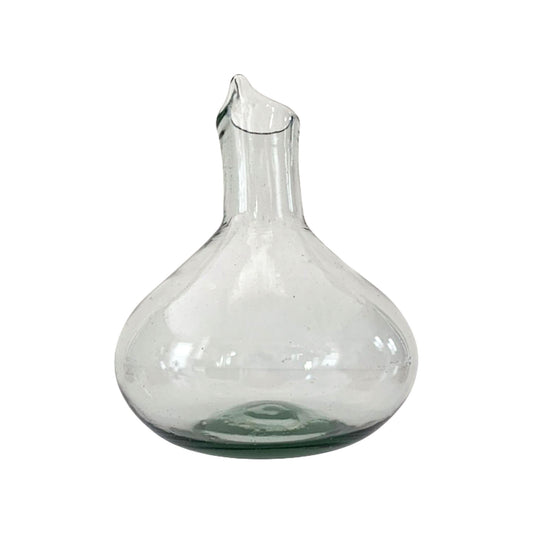 Hand Blown Glass Decanter for Mezcal, Tequila or Wine | Holds 750ml - Made in Mexico (Clear)