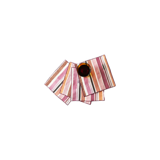 Lisbon Stripe Cocktail Napkin Set