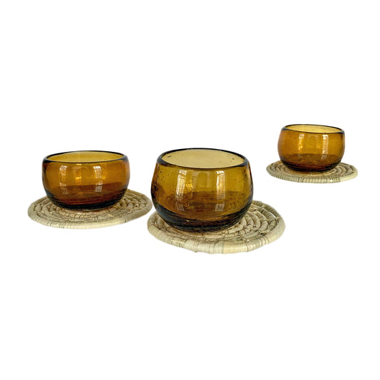 Hand-woven Palm Fiber coasters from Mexico (Sold Individually)