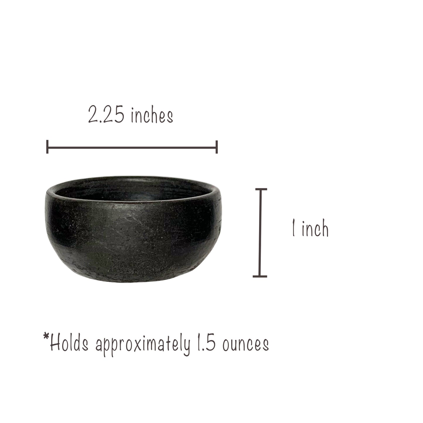 Black Clay Mezcal Copitas | Wide Mouth | Barro Negro | Pinch Bowls - Handmade in Oaxaca, Mexico