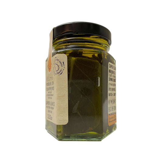 Etimo Pantelleria Alcaparra Hojas en Aceite de Oliva Virgen Extra 3.52 Onzas