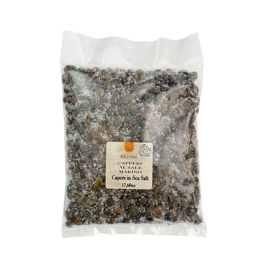Etimo Pantelleria Alcaparras en sal marina 17.6 onzas