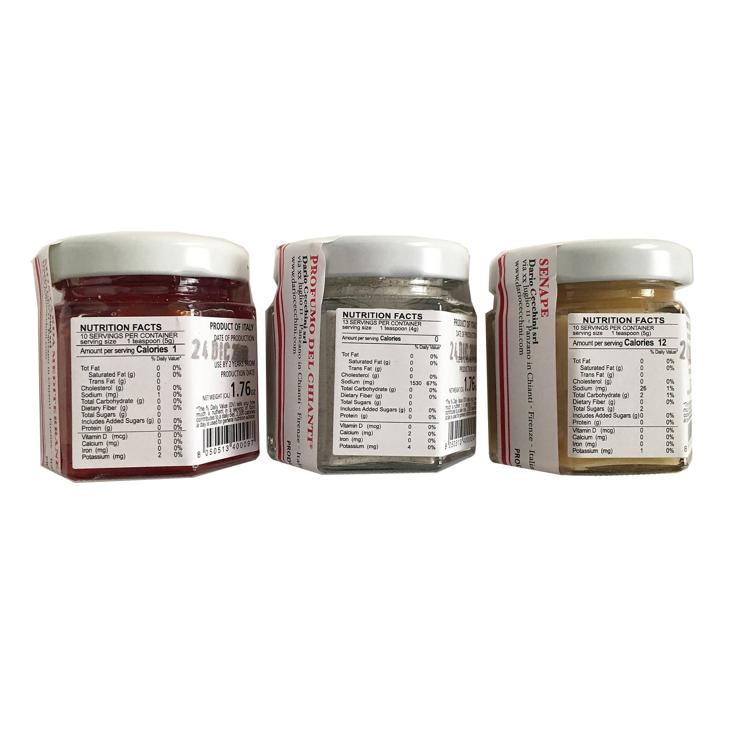 Dario Cecchini Mini Sampler Set - Profumo del Chianti, Mostarda, Senape (3-50g jars)