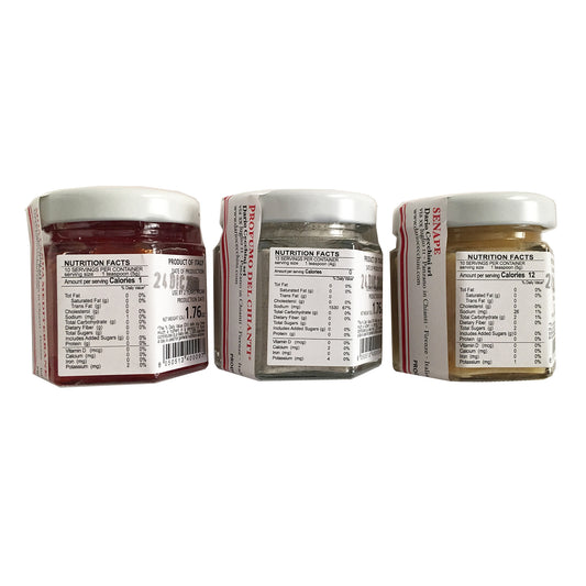 Dario Cecchini Mini Sampler Set - Profumo del Chianti, Mostarda, Senape (frascos de 3-50 g)