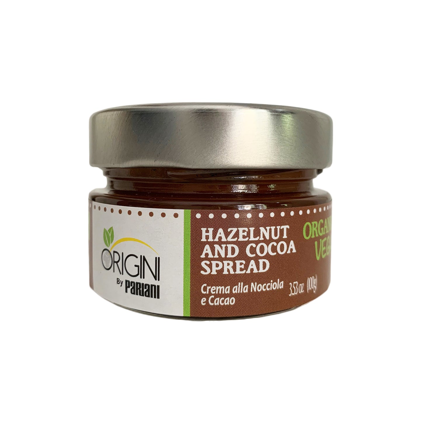 Pariani Hazelnut and Cocoa Spread | Organic & Vegan 3.53 Ounces