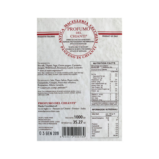 Mezcla de sal de hierbas Dario Cecchini - Paquete de recarga con pegatinas - Utilice su propio frasco - 420 g…