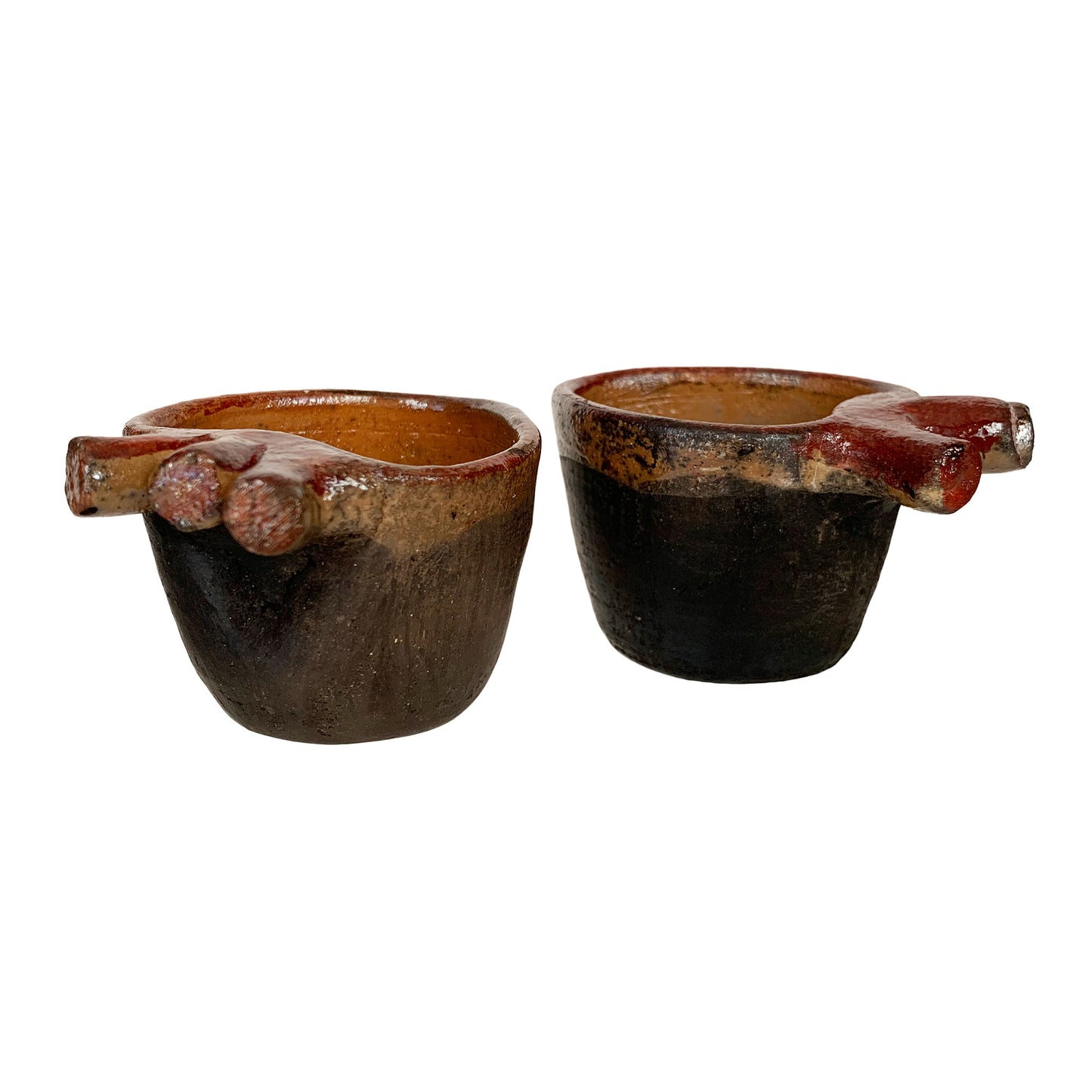 Bleeding Heart Mezcal or Tequila Cups | Mezcal Copitas | Clay Shot Glasses | Handmade in Oaxaca, Mexico | Set of 2