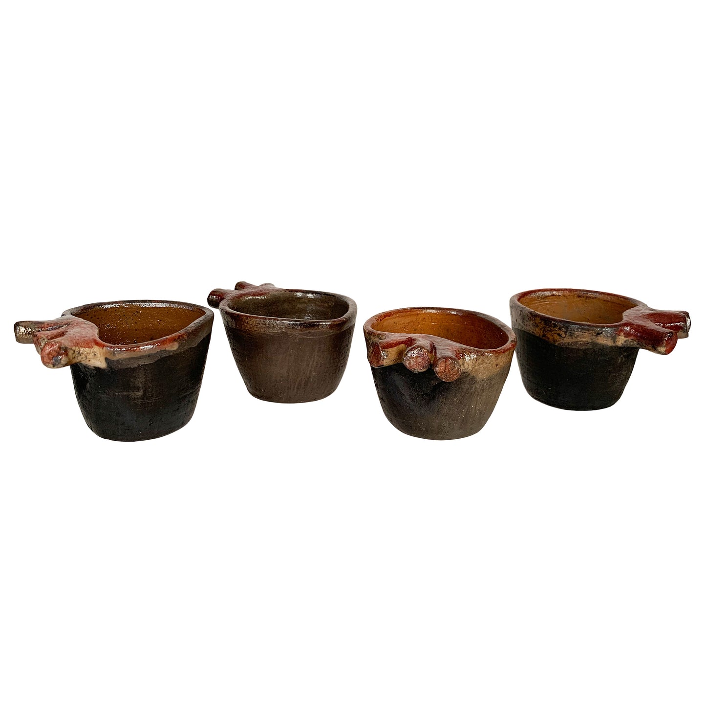 Bleeding Heart Mezcal or Tequila Cups | Mezcal Copitas | Clay Shot Glasses | Handmade in Oaxaca, Mexico | Set of 2