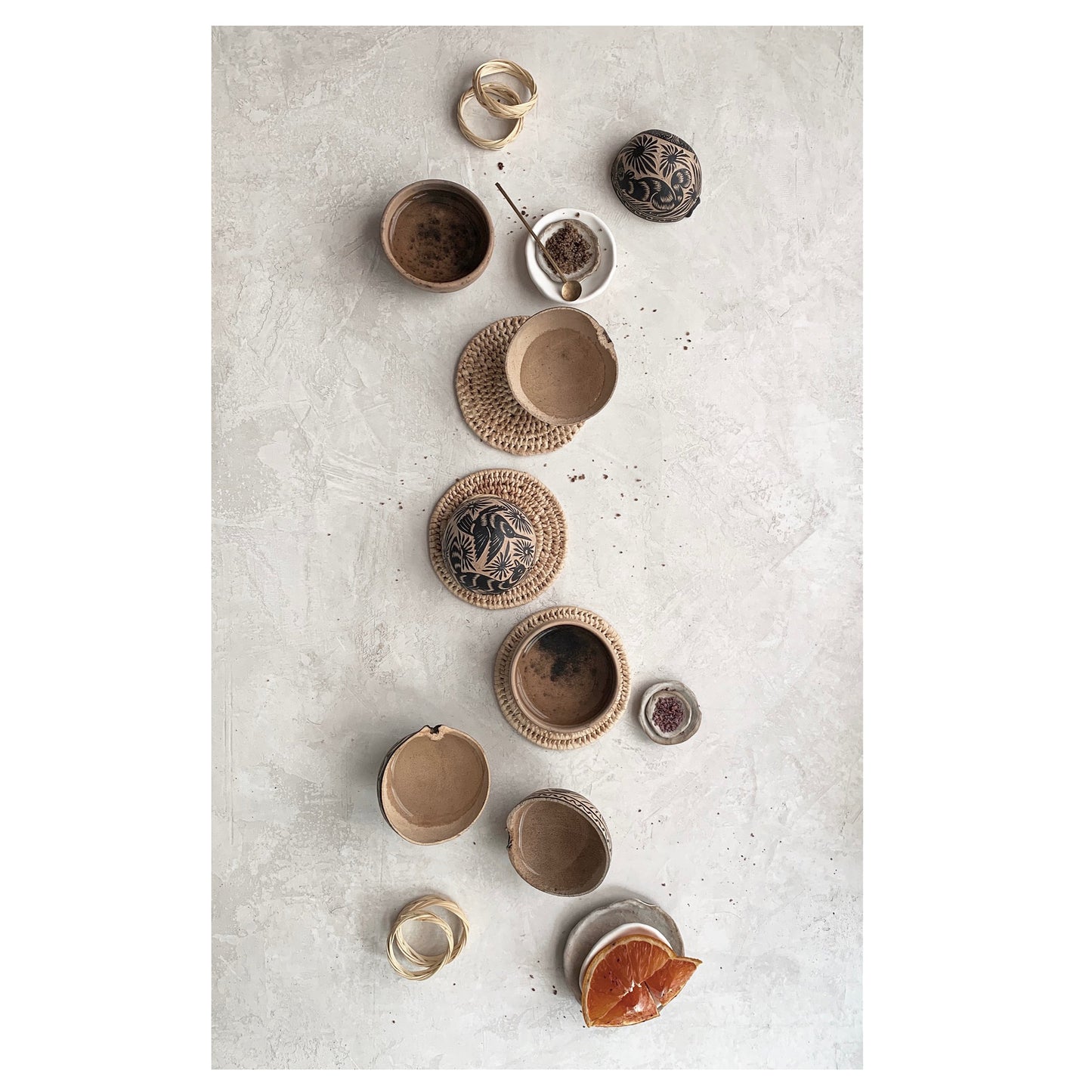 Mezcal Jicaras in Silver or Rose Gold - Hand-carved from Mexico with Natural Fiber Base