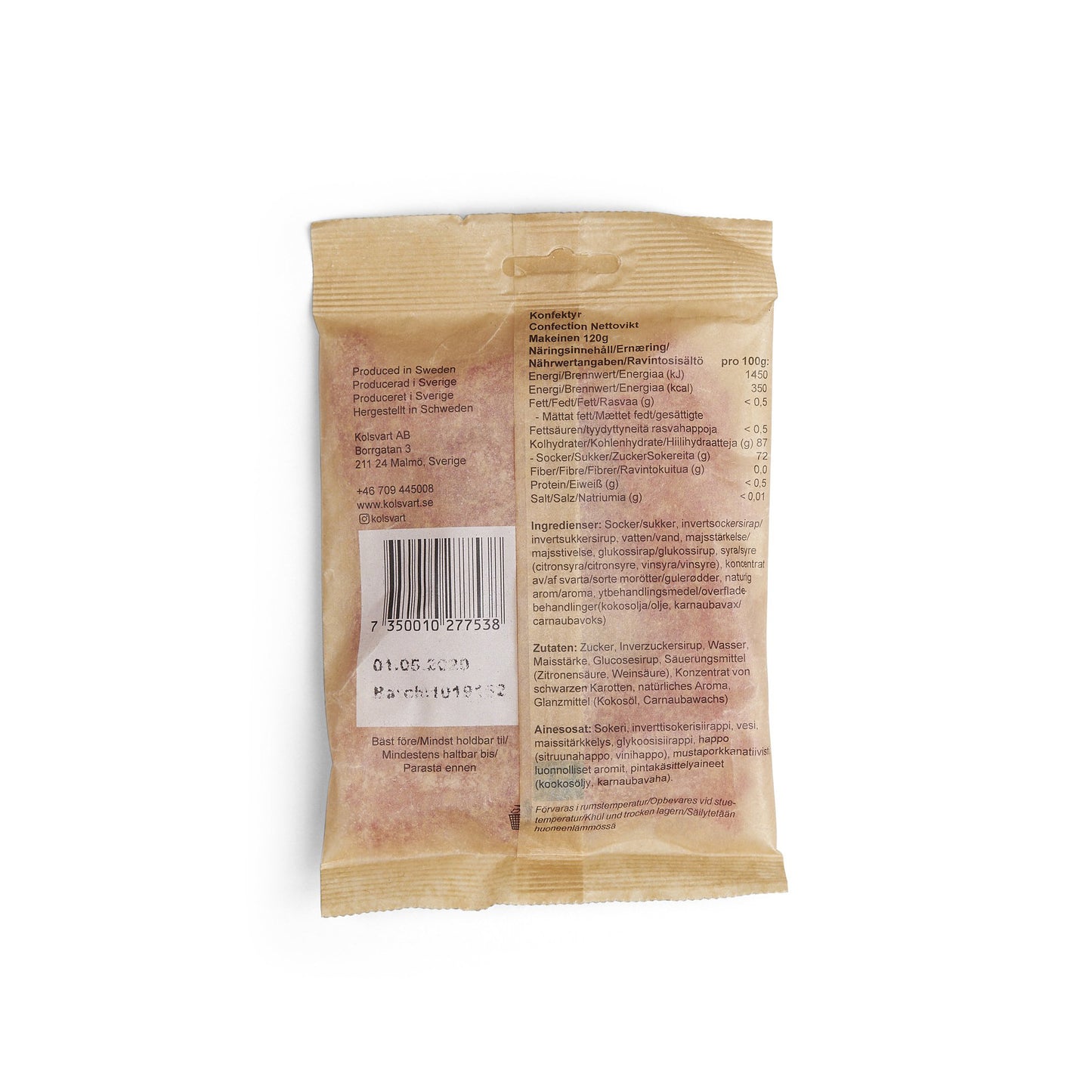 Kolsvart Swedish Fish Candy - Sour Raspberry (SUR RÖDING) 4.2 Ounce
