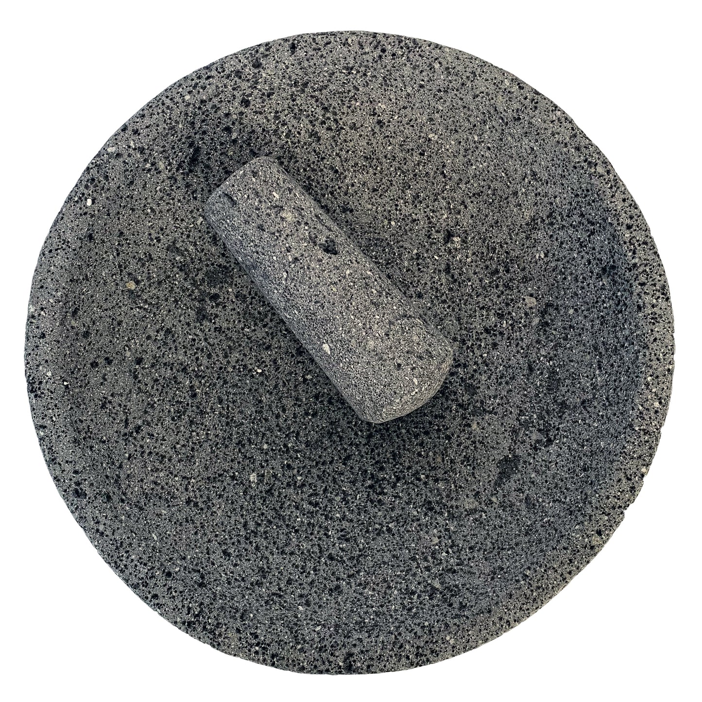 Large (12 inch) Mexican Molcajete Bowl | Hand-carved 100% Volcanic Stone | Molcajete Mexicano de Piedra Volcanica Grande | 8 Cup Capacity