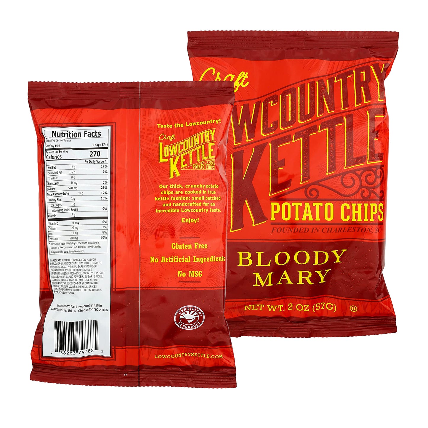 Lowcountry Kettle Potato Chips - Variety Pack of 7