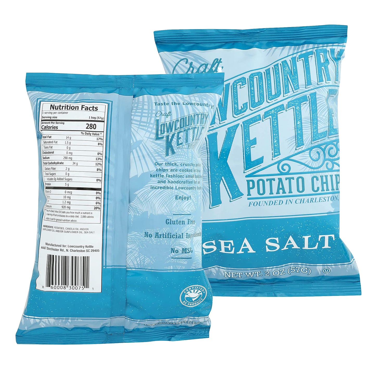 Lowcountry Kettle Potato Chips - Variety Pack of 7