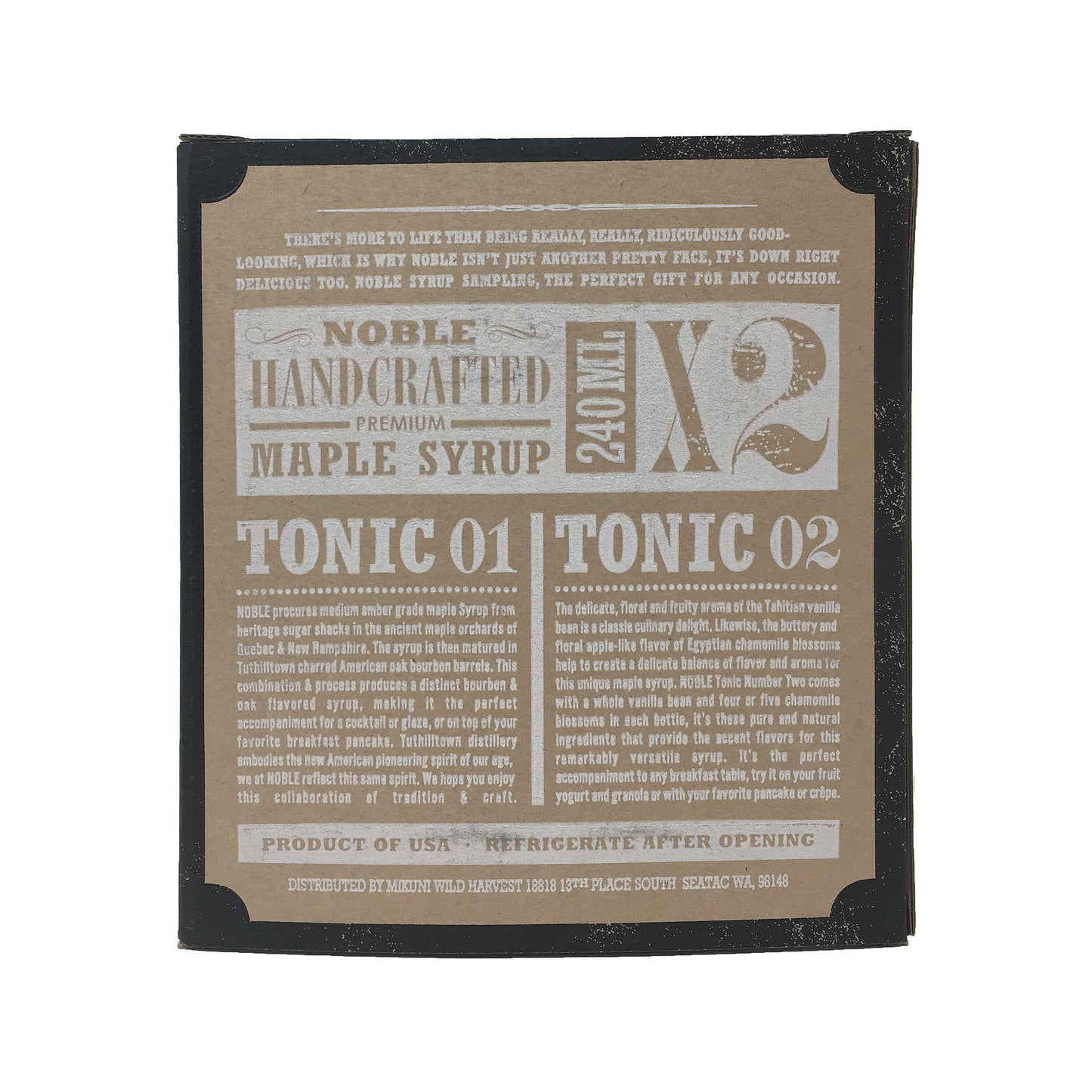 Noble Tonic Maple Syrup Gift Box - Includes Noble Tonic 01 and Noble Tonic 02