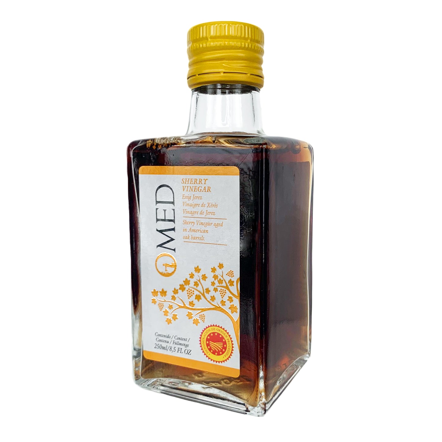 O-Med Sherry Vinegar from Jerez, Spain DOP (Vinagre de Jerez) 250ml/8.5 Fl Oz