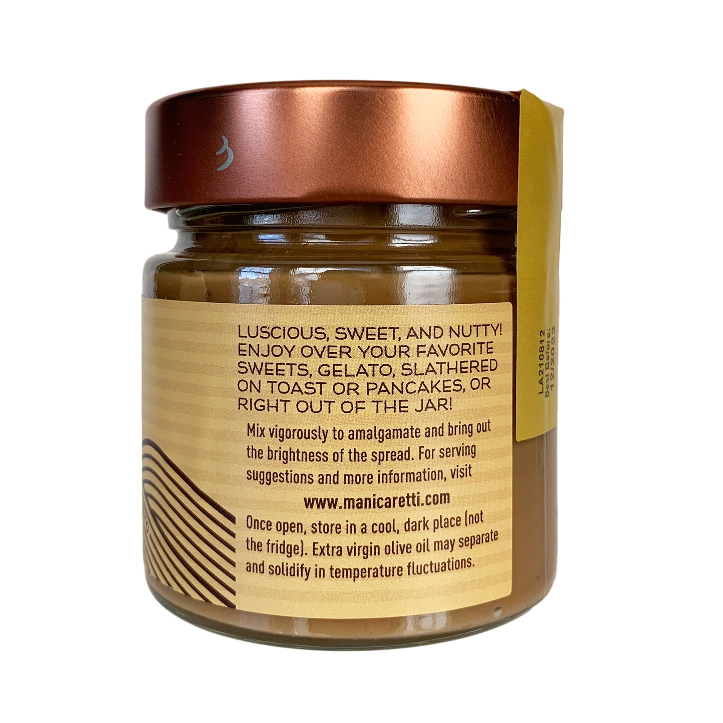 Il Colle del Gusto Sweet and Crunchy Peanut Butter Spread (Arachidella) with Extra Virgin Olive Oil 8.8 Ounce