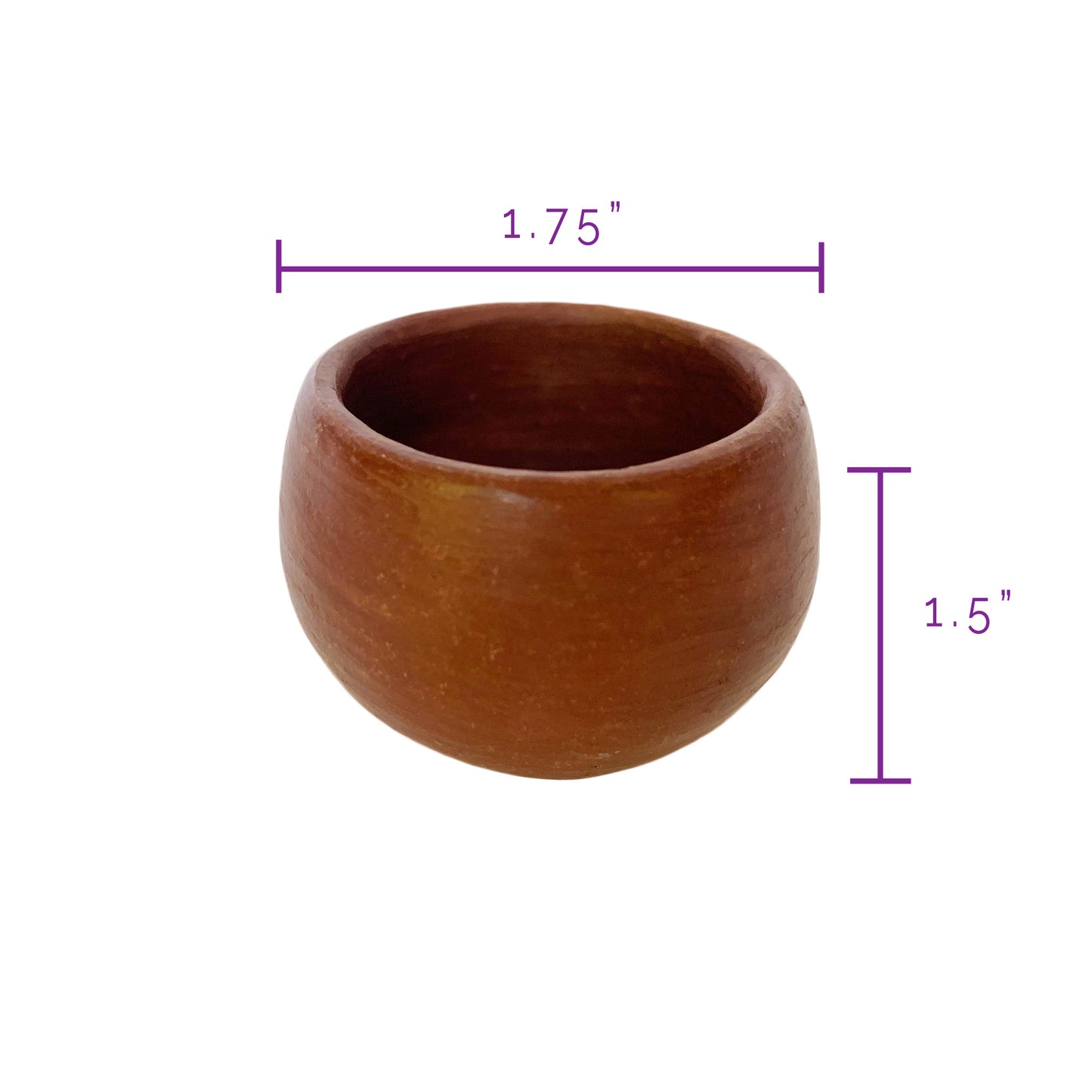 Red Clay Artisan Mezcal Copitas 1oz (Round)- Handmade in Oaxaca, Mexico - Pack of 4
