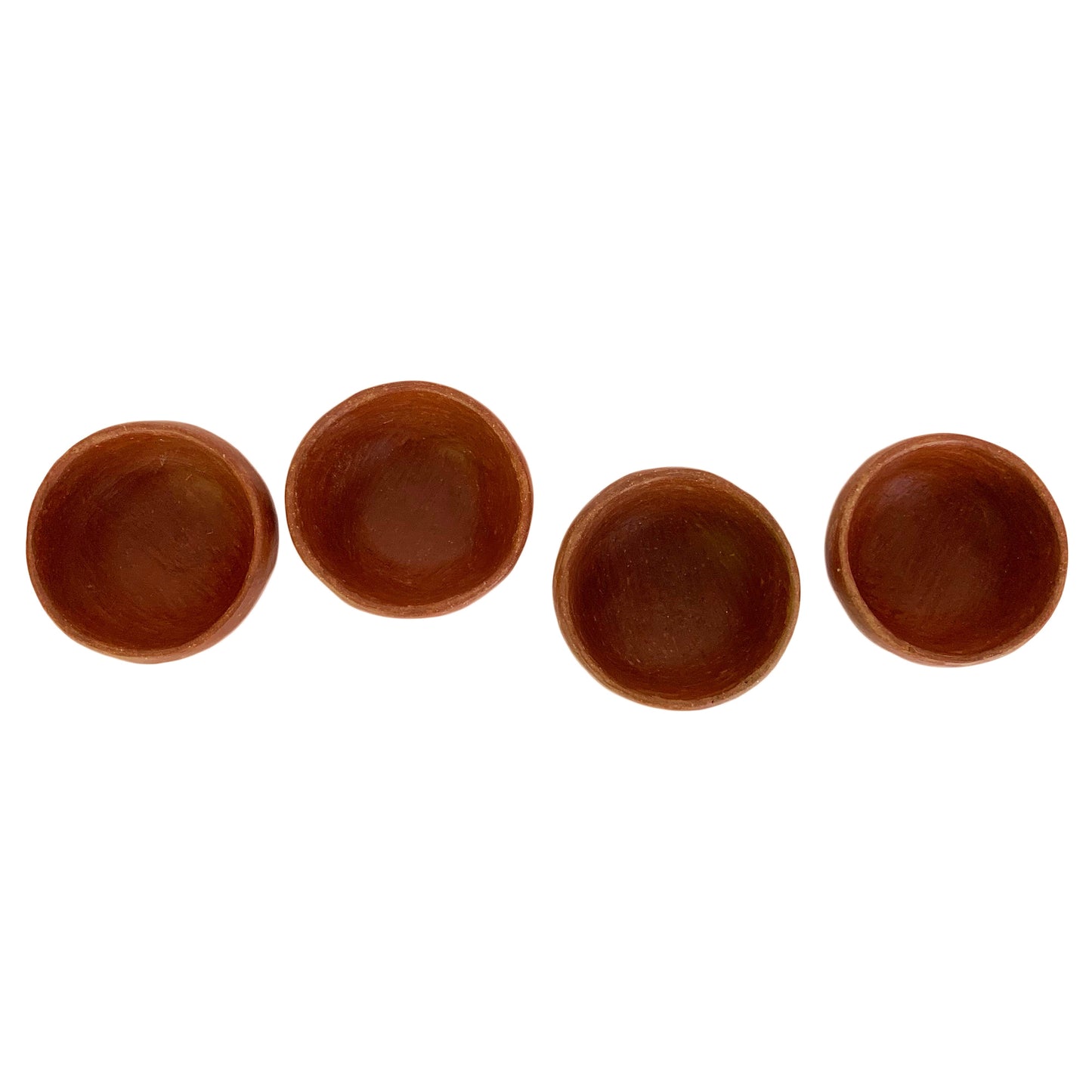 Red Clay Artisan Mezcal Copitas 1oz (wide mouth) - Handmade in Oaxaca, Mexico - Pack of 4