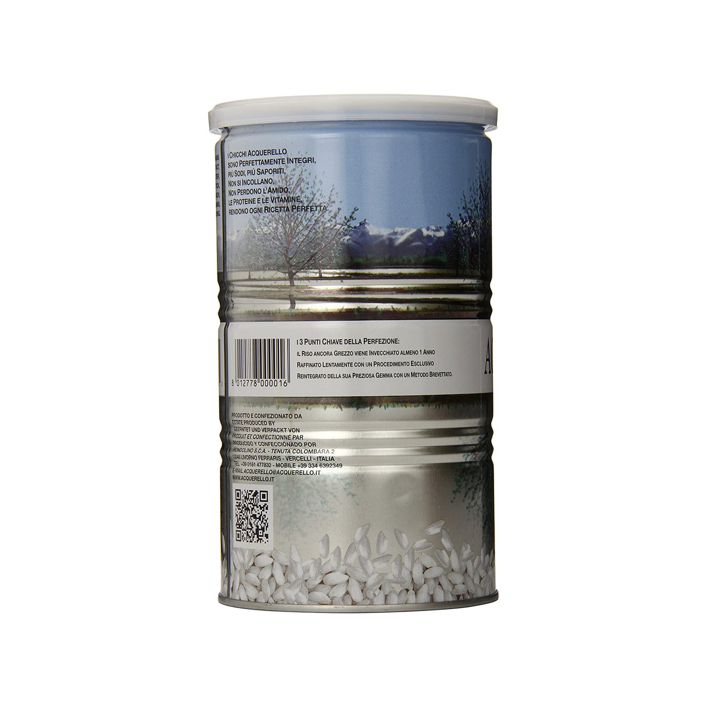 Arroz Acquerello Carnaroli, lata de 2 lb-3 onzas
