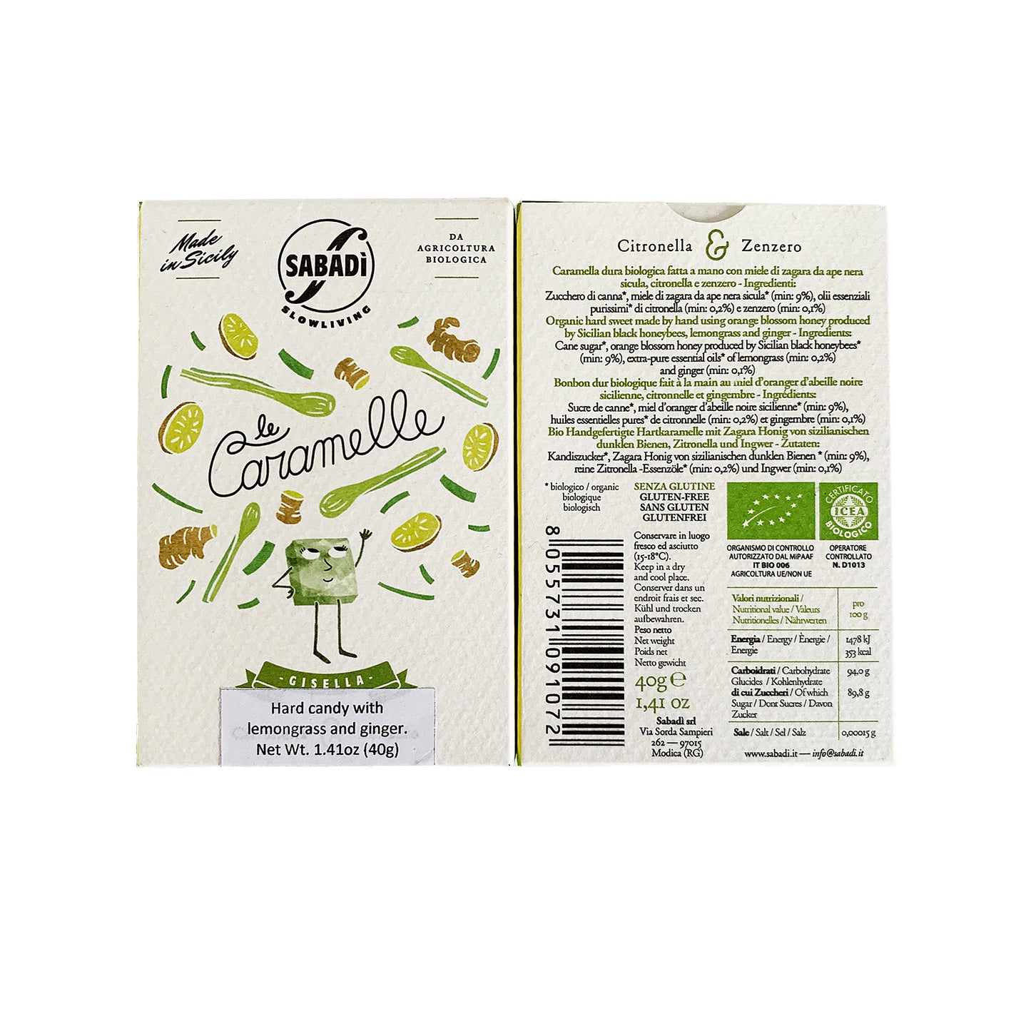 Sabadi Organic Italian Hard Candies (Variety Pack of 3)