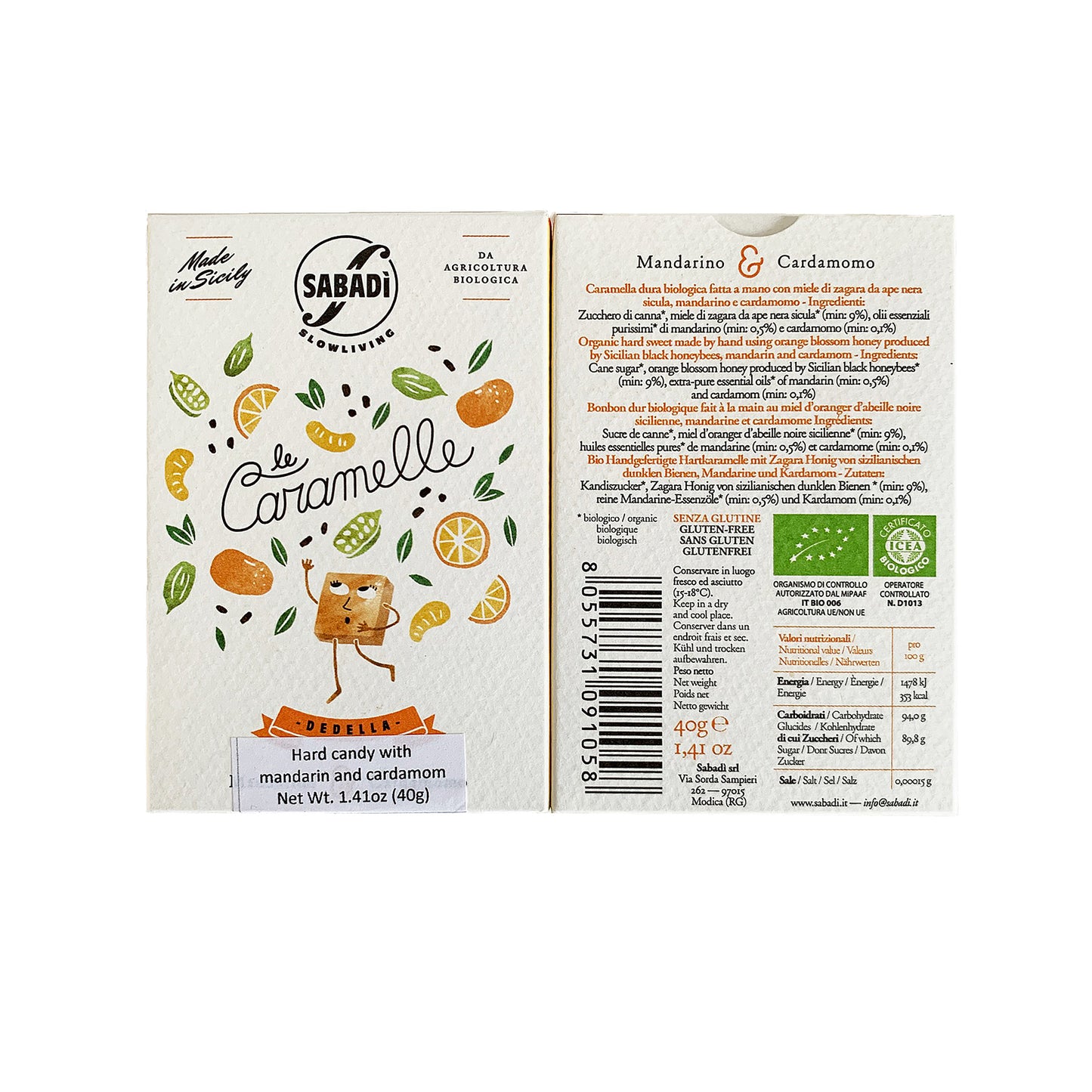 Sabadi Organic Italian Hard Candies (Variety Pack of 3)