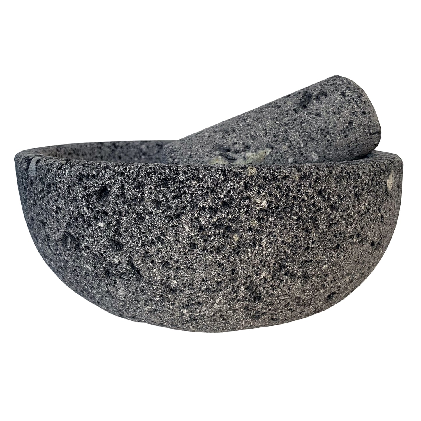 Small (8 inch) Mexican Molcajete Bowl | Hand-carved 100% Volcanic Stone | Molcajete Mexicano de Piedra Volcanica