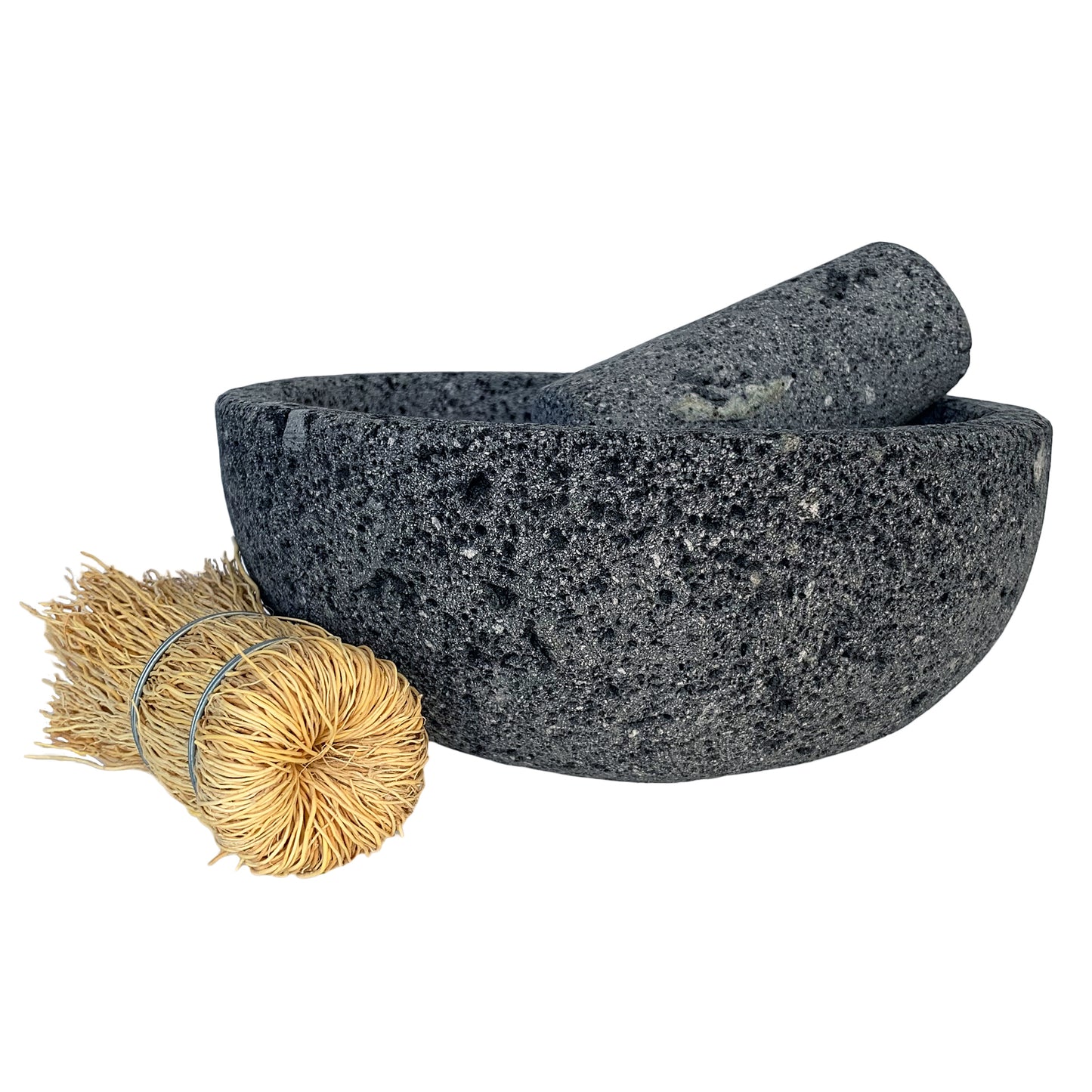 Small (8 inch) Mexican Molcajete Bowl | Hand-carved 100% Volcanic Stone | Molcajete Mexicano de Piedra Volcanica