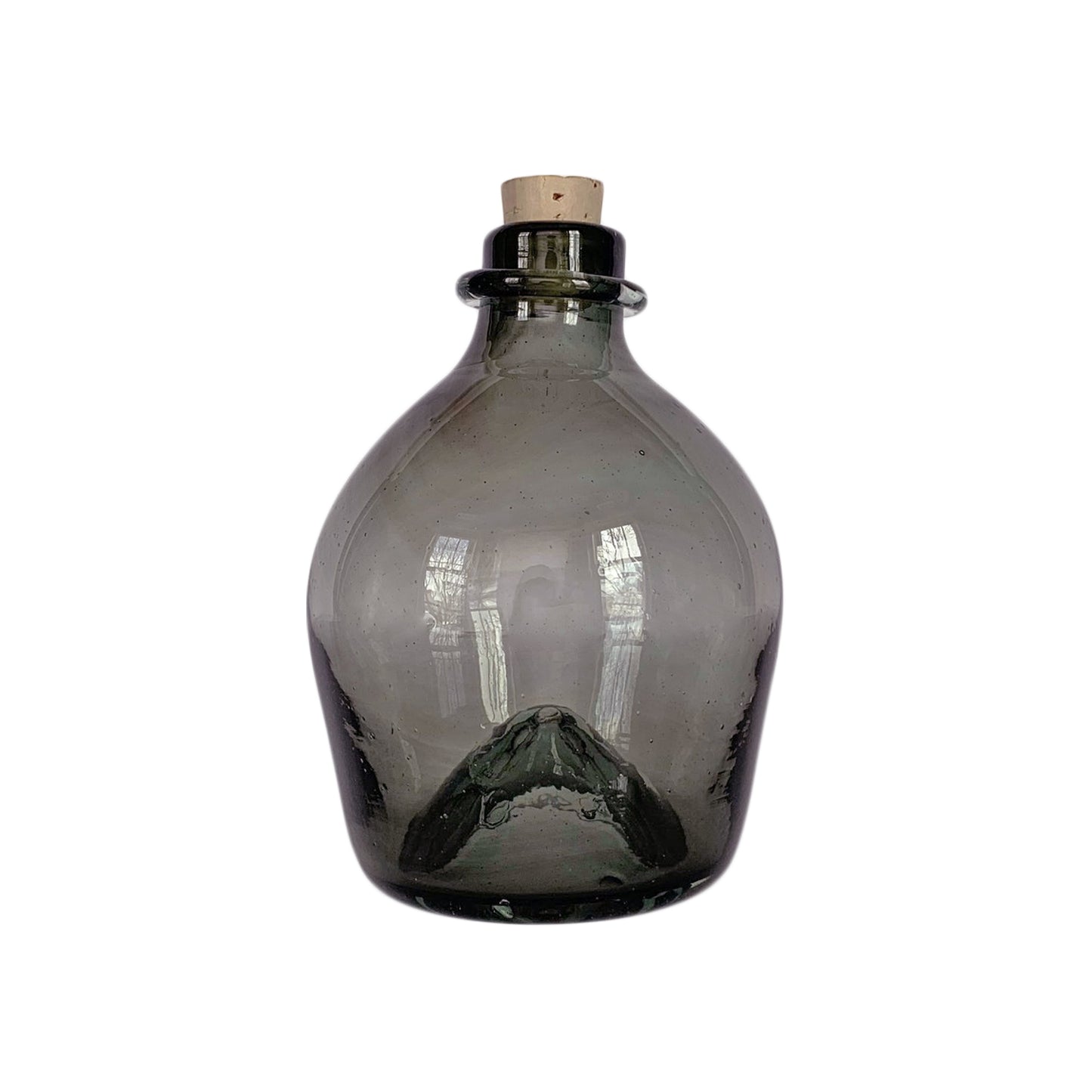 Handblown Glass Waspcatcher Bottle Set for Mezcal or Tequila | Includes 4 mezcal copitas | Handmade in Mexico | Handmade in Mexico (Available in Clear, Smoke + Amber)