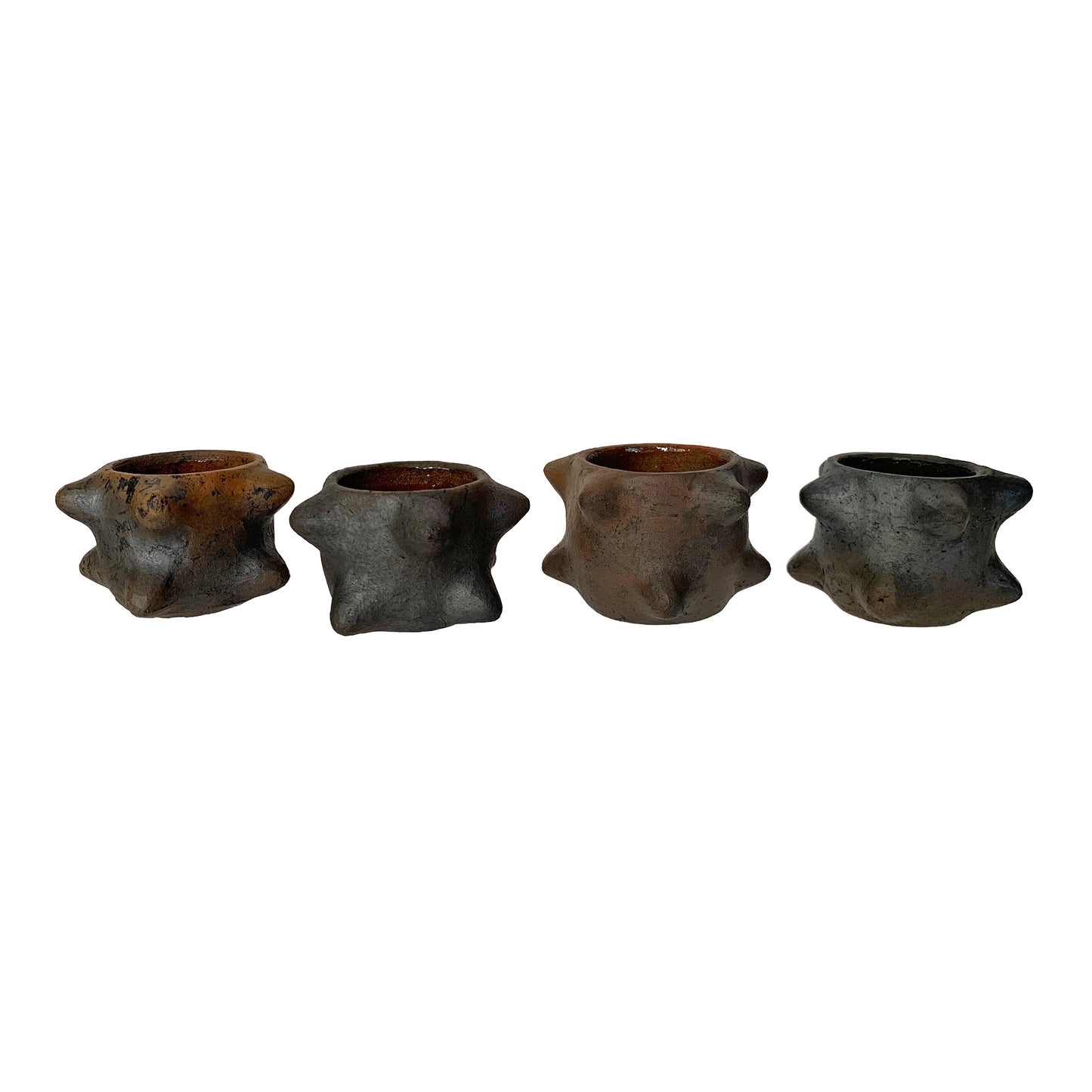Burnt Clay Spiked Mezcal Cups | Copitas | Clay Shot Glasses | Atzompa Pottery | Handmade in Oaxaca, Mexico