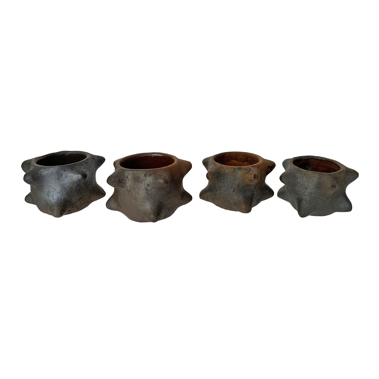 Burnt Clay Spiked Mezcal Cups | Copitas | Clay Shot Glasses | Atzompa Pottery | Handmade in Oaxaca, Mexico