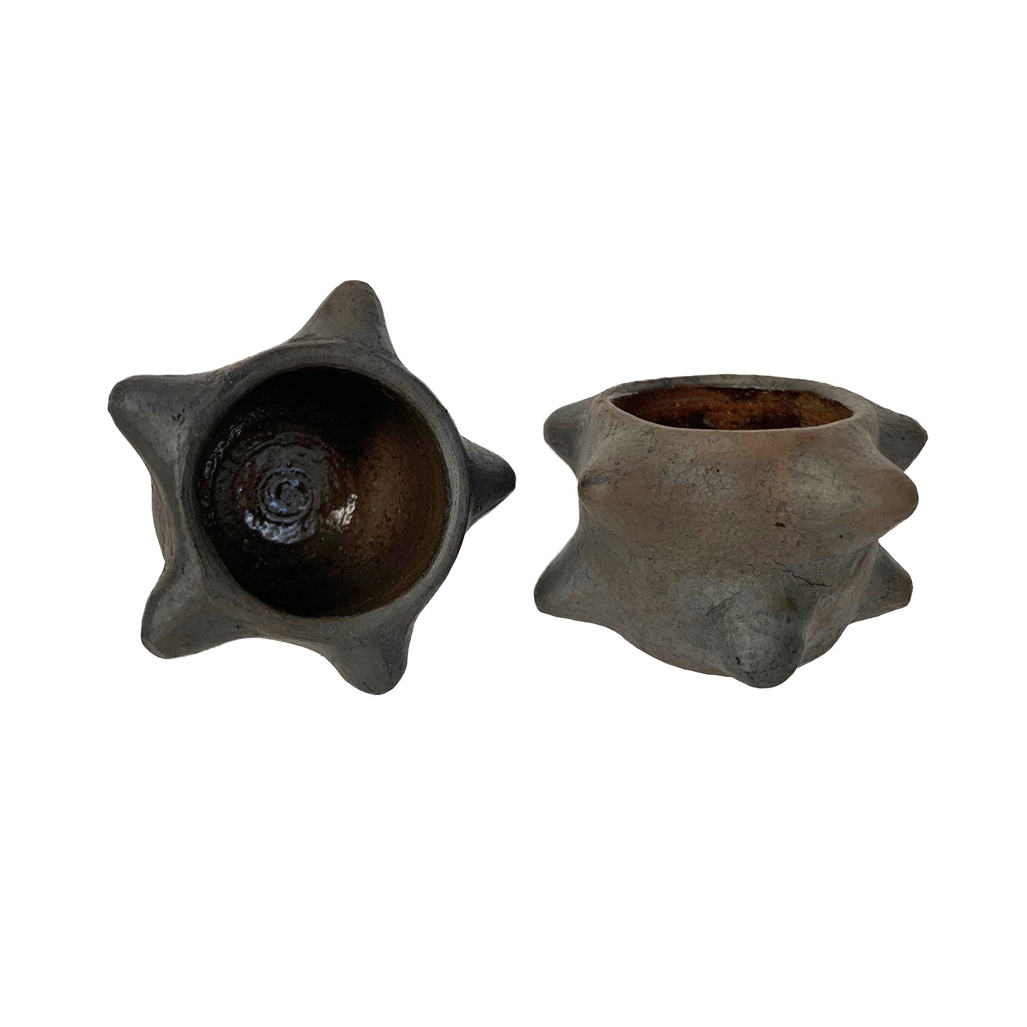 Burnt Clay Spiked Mezcal Cups | Copitas | Clay Shot Glasses | Atzompa Pottery | Handmade in Oaxaca, Mexico
