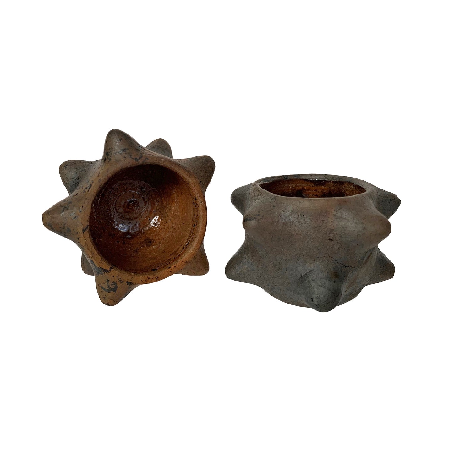 Burnt Clay Spiked Mezcal Cups | Copitas | Clay Shot Glasses | Atzompa Pottery | Handmade in Oaxaca, Mexico