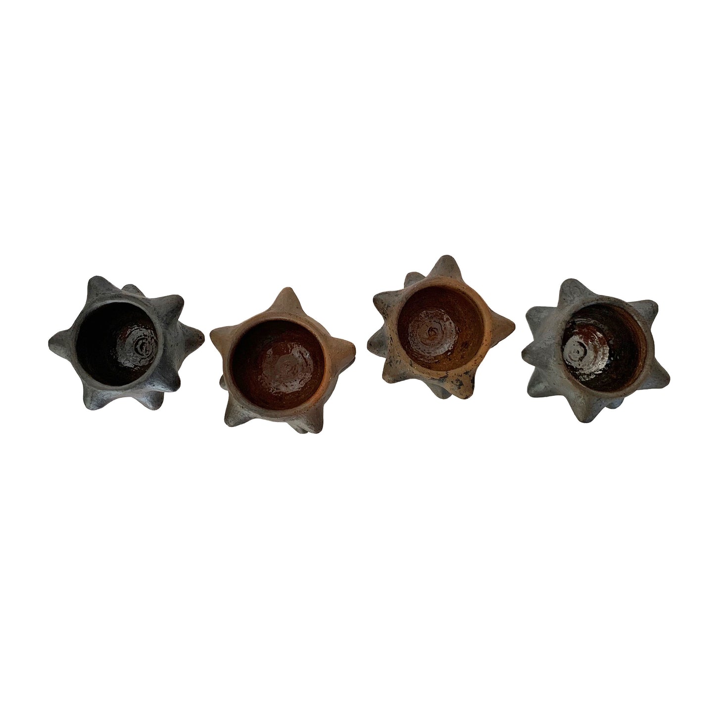Burnt Clay Spiked Mezcal Cups | Copitas | Clay Shot Glasses | Atzompa Pottery | Handmade in Oaxaca, Mexico
