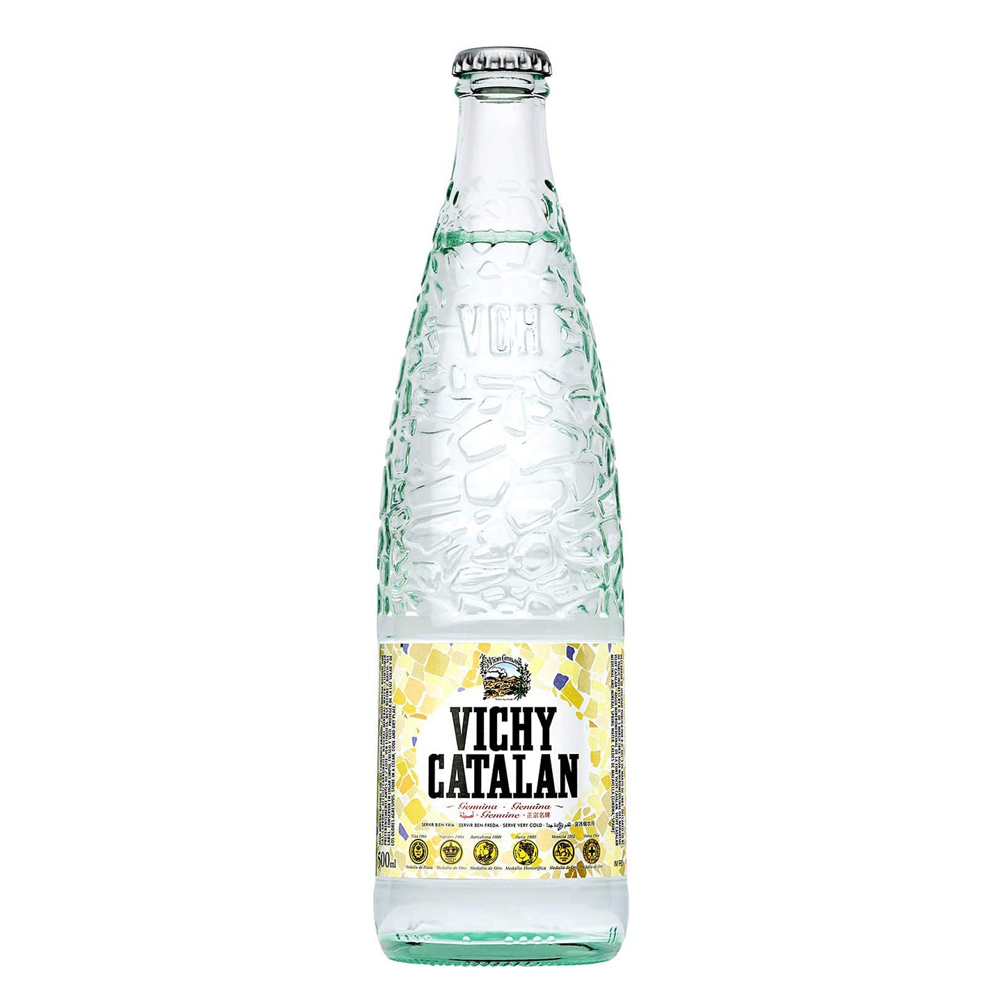 Agua Mineral con Gas Vichy Catalan de España | 500 ml (16,9 onzas líquidas)