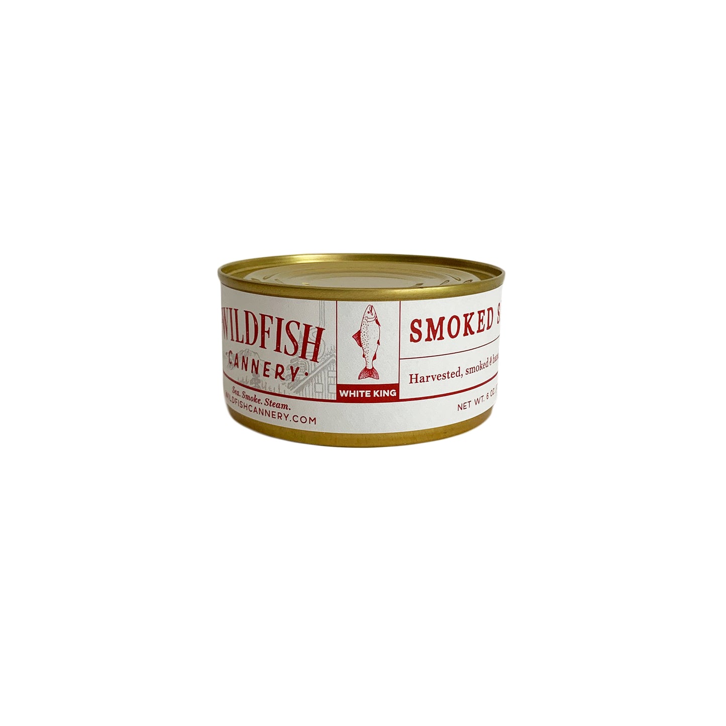 Wildfish Cannery Smoked Alaskan White King Salmon 6 Ounces