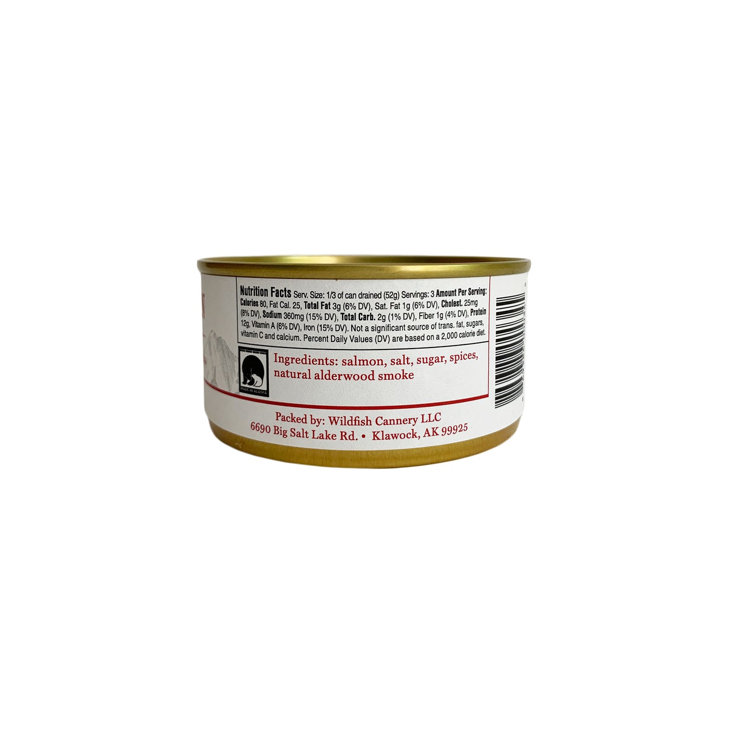 Wildfish Cannery Smoked Alaskan White King Salmon 6 Ounces