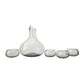 Hand Blown Glass Decanter Set for Mezcal, Tequila or Wine | Includes 4 Copita Glasses | Holds 750ml - Made in Mexico (Clear)
