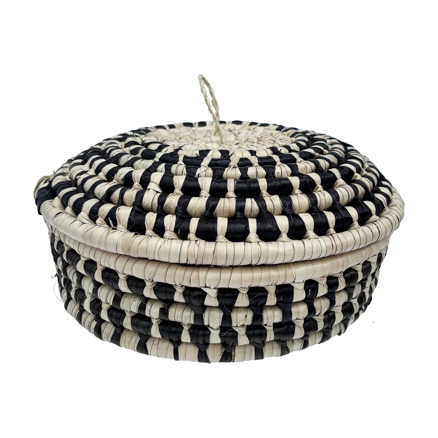 Handwoven Mexican Tortilla Basket with Lid - Made from Palm Leaves