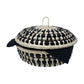 Handwoven Mexican Tortilla Basket with Lid - Made from Palm Leaves