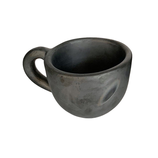 Black Clay Coffee Mug (Barro Negro) Handmade in Oaxaca, Mexico