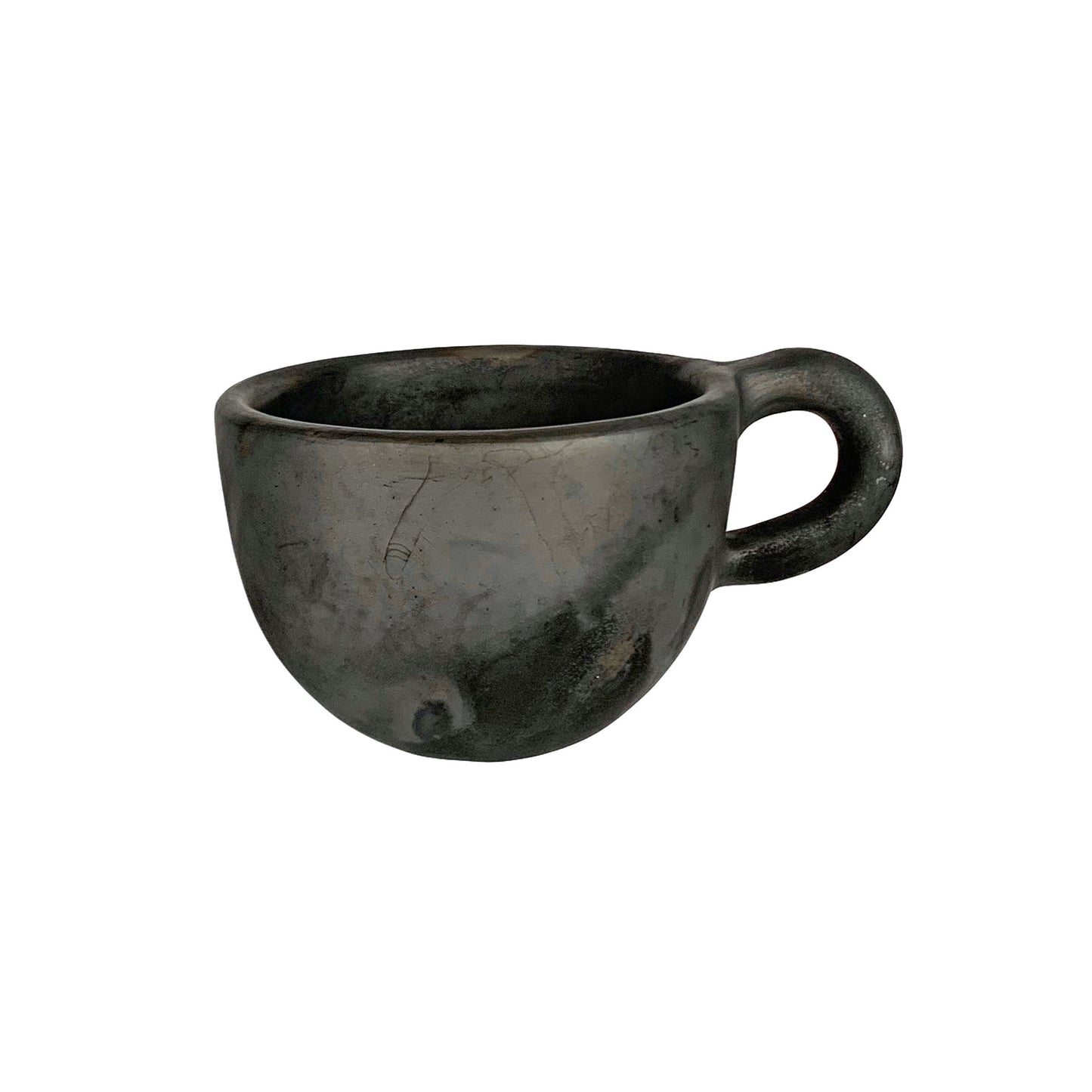 Black Clay Coffee Mug (Barro Negro) Handmade in Oaxaca, Mexico