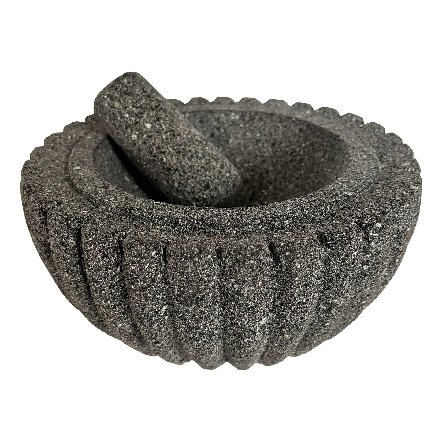 Mexican Molcajete Hand-Carved from Volcanic Stone | 3.5 Cup Capacity