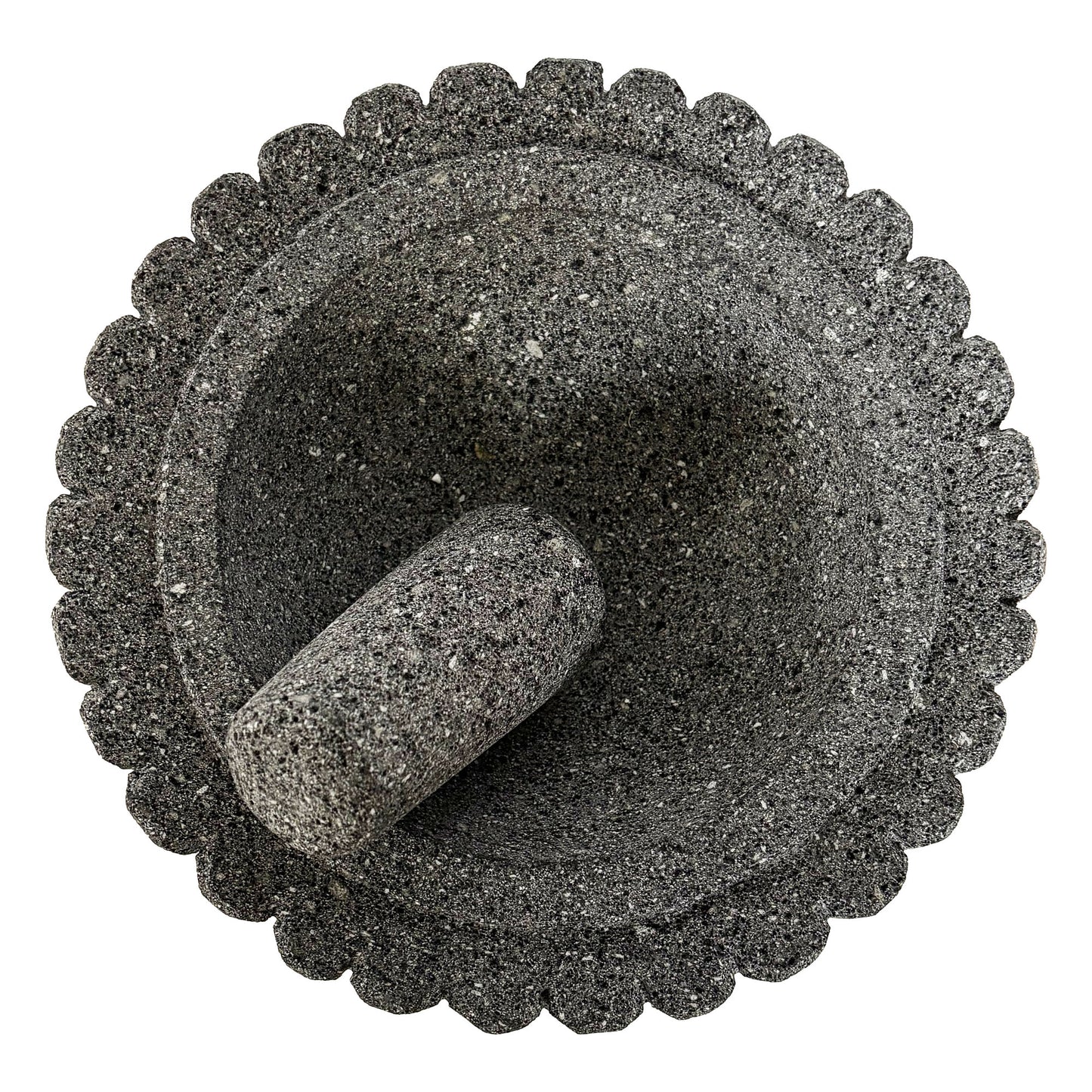 Mexican Molcajete Hand-Carved from Volcanic Stone | 3.5 Cup Capacity