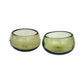 Tiny Dancers - Mexican Hand Blown Glass Mezcal Copitas | Tequila Sippers | Wide-Mouth Shot Glasses in Olive Green