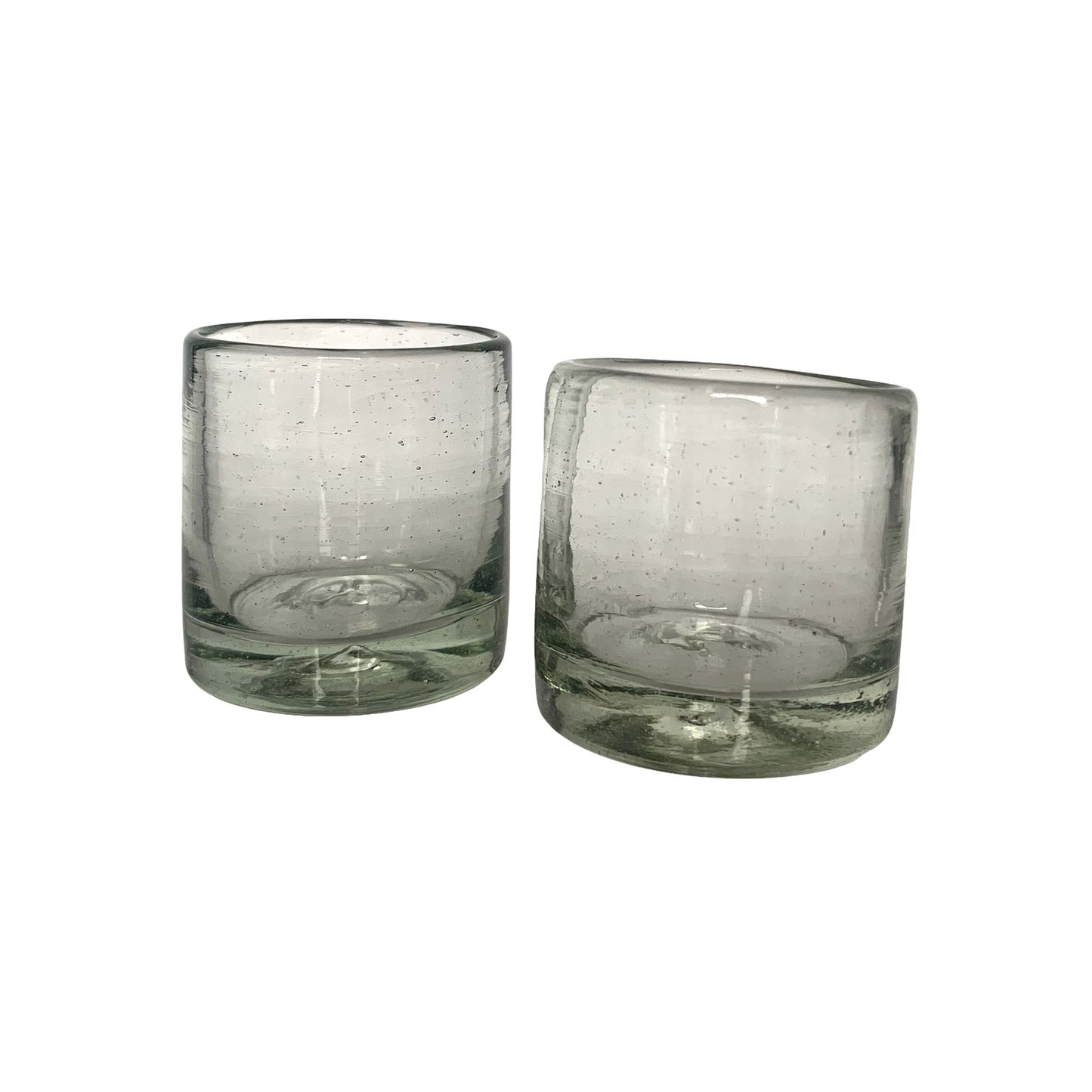 Hand Blown Clear Glass Mexican Shot Glasses | Set of 4