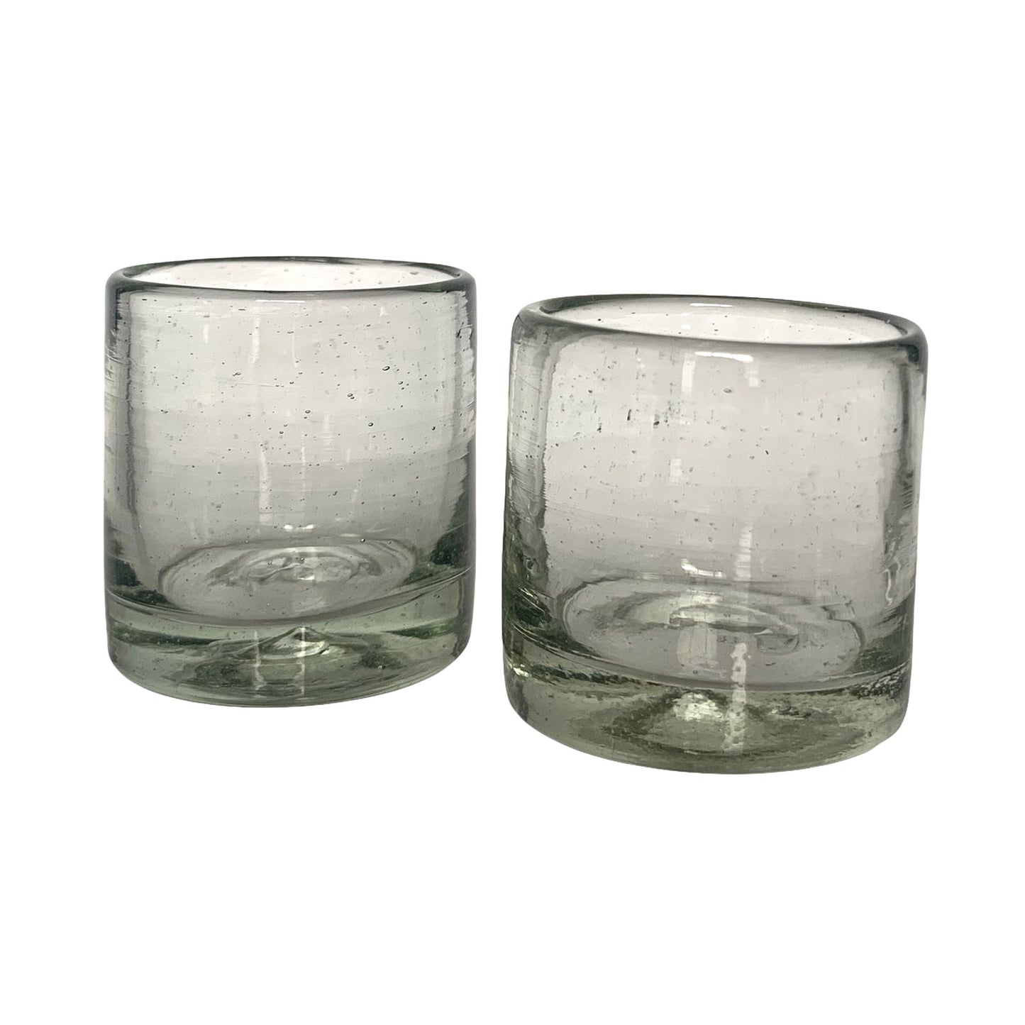 Hand Blown Clear Glass Mexican Shot Glasses | Set of 4