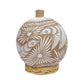 Jicara Gourd Mezcal Bottle Hand Carved in Mexico - Available in Black, White and Brown