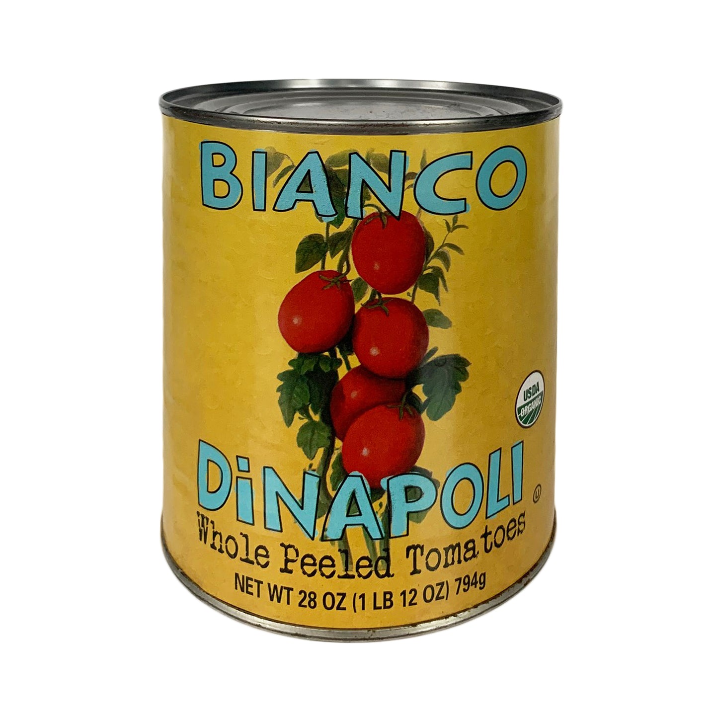 Tomates pelados enteros orgánicos Bianco Dinapoli 28oz