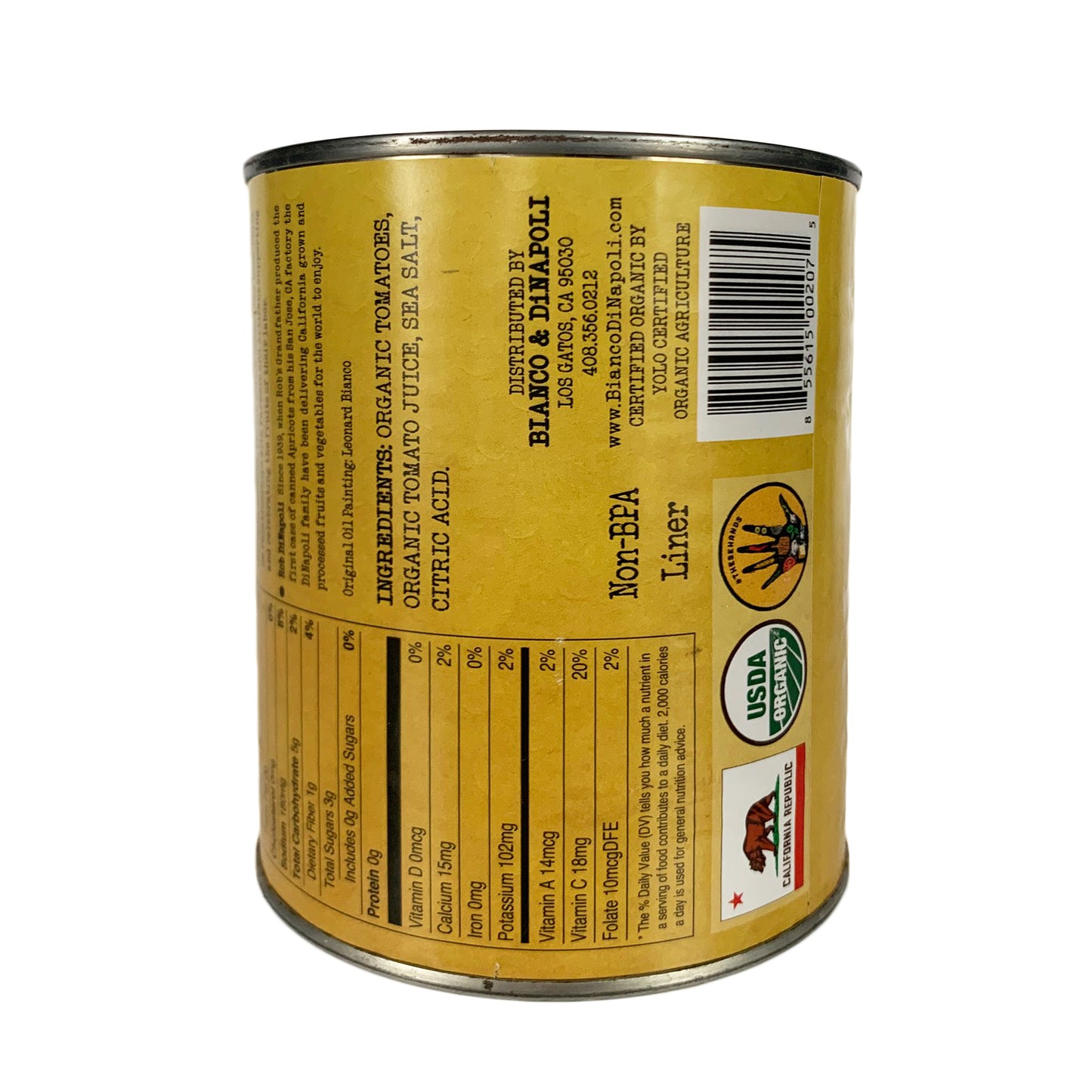Bianco Dinapoli Organic Whole Peeled Tomatoes 28oz